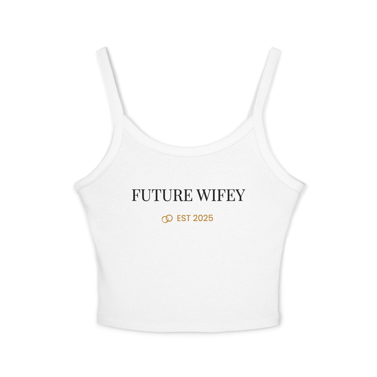 Future Wifey Spaghetti Strap Tank Top, Bride-to-Be Gift, Wedding Celebration Wear, Engagement Gift, Summer Fashion Top