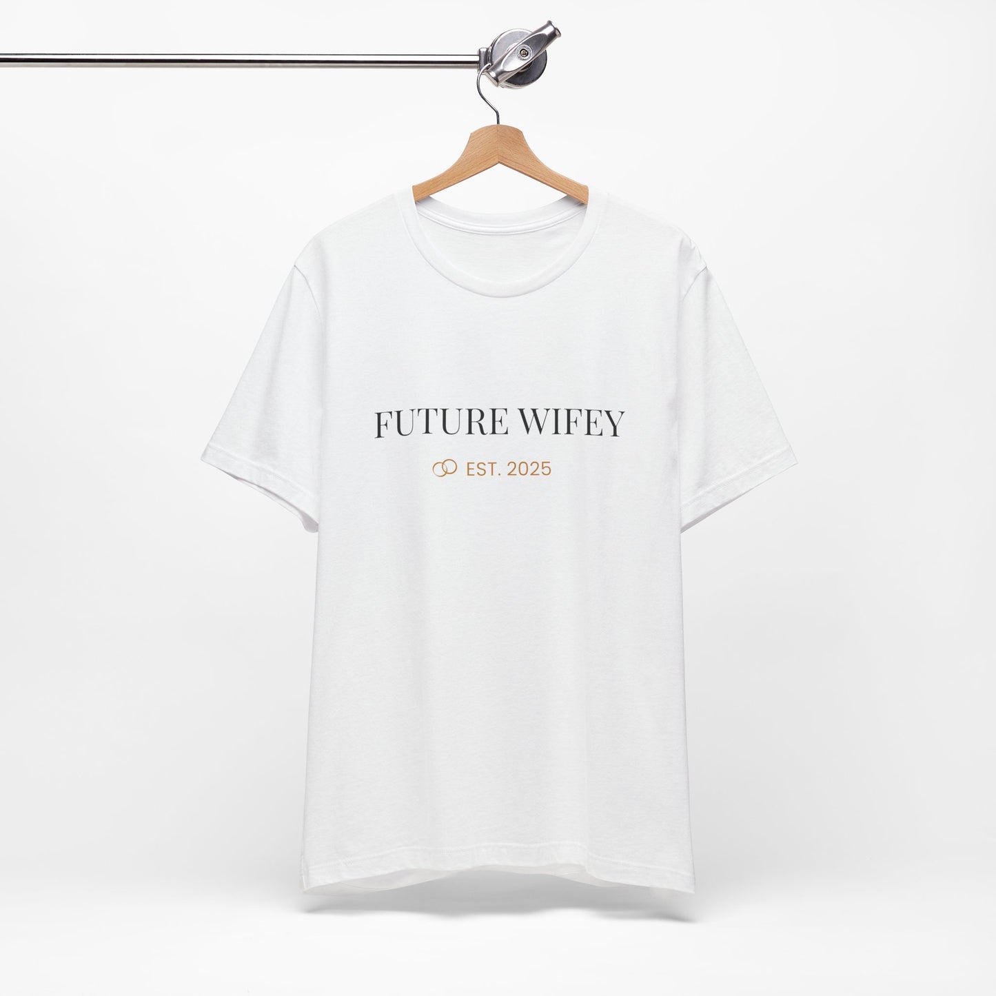 Future Wifey Unisex Short Sleeve Tee, Engagement Gift, Bride-to-Be Shirt, Bachelorette Party Outfit, Wedding Planning Apparel
