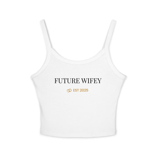 Future Wifey Spaghetti Strap Tank Top, Bride-to-Be Gift, Wedding Celebration Wear, Engagement Gift, Summer Fashion Top