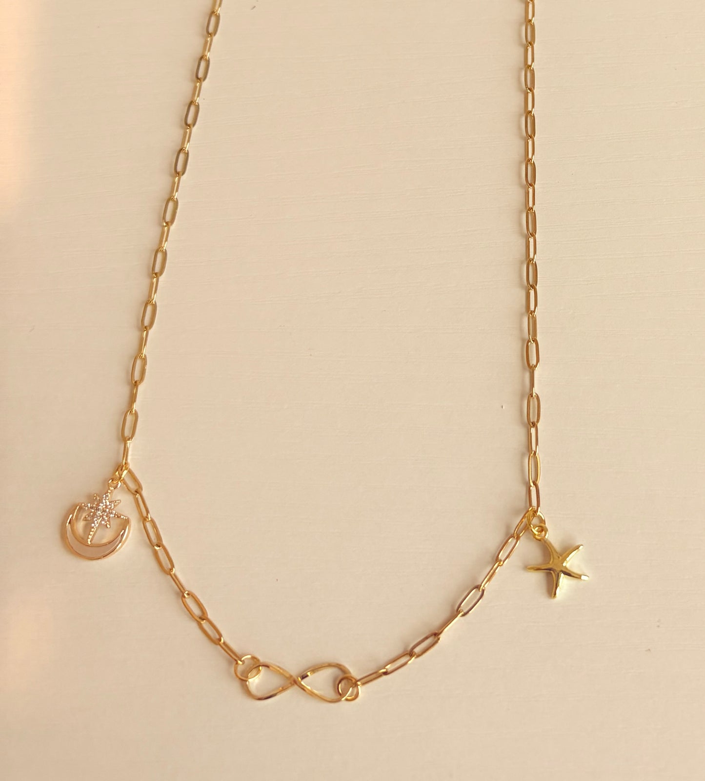 The Summer I Turned Pretty  Sun, Moon, Stars & Infinity Necklace (14k Gold Plated)