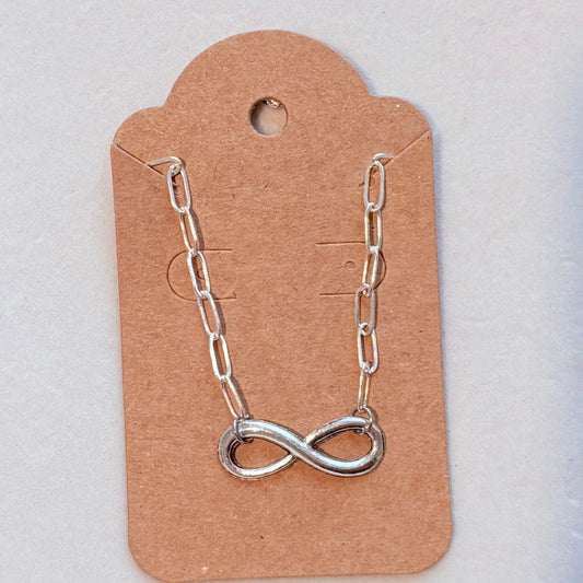 Infinity Bracelet Silver  6"